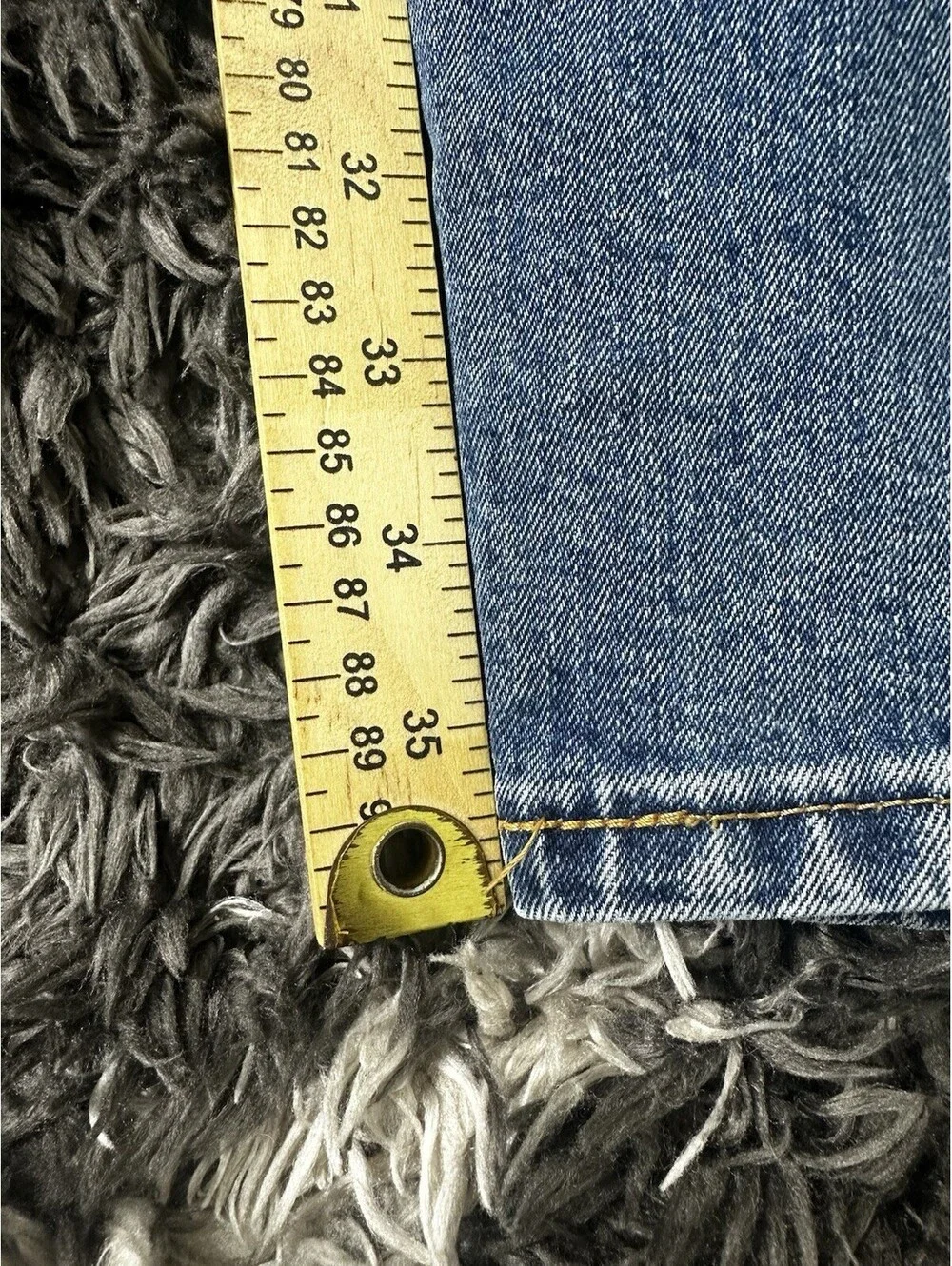 Levis 505 Straight Leg Jeans Mens W32 L36 Blue Denim Red Tab Classic Fit